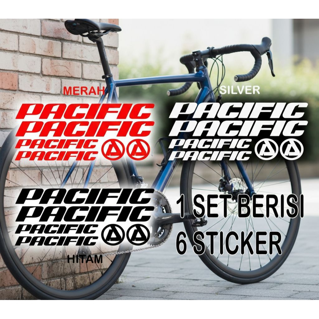 Stiker speda Cutting Sticker Sepeda Pacific, Stiker Pacific