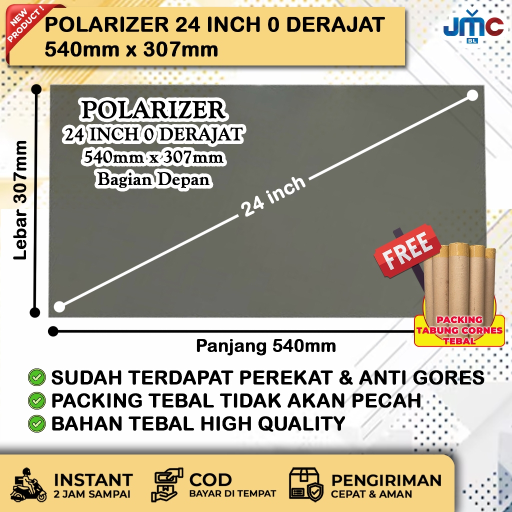 Polaris Polarizer 24 Inch 0 Derajat 540x307mm