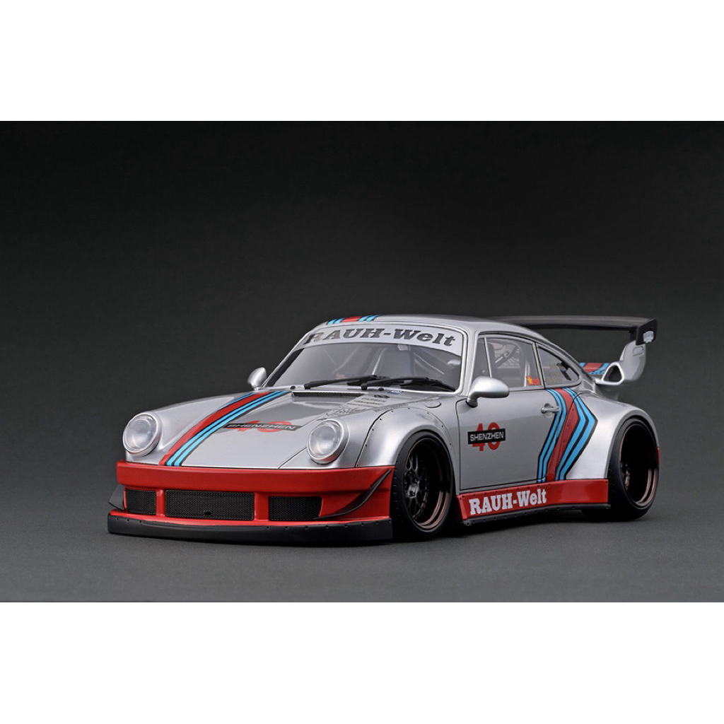 IGNITION MODEL SCALE 1:18  PORSCHE RWB 930 SILVER RED