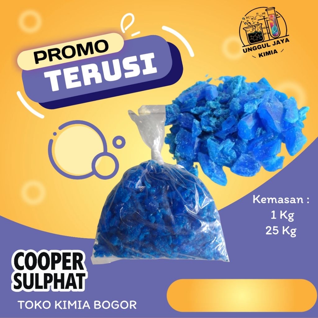 Terusi cooper sulfat  500 gram  pupuk dan kolam renang