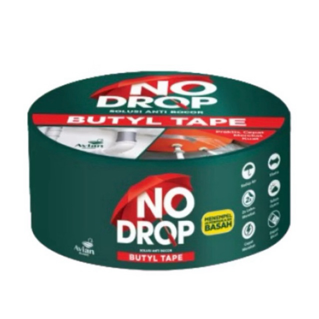 Isolasi Anti Bocor Serba Guna No Drop Butyl Tape 5cm x 1meter Lem Isolasi Perekat Talang Pipa Serba 