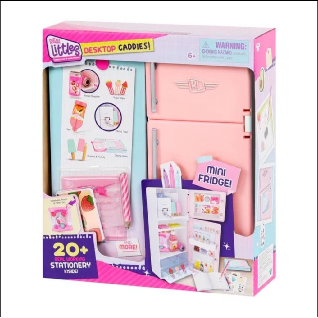 Real Littles Desktop Caddies Mainan Kulkas Mini Fridges Refrigerator Toy
