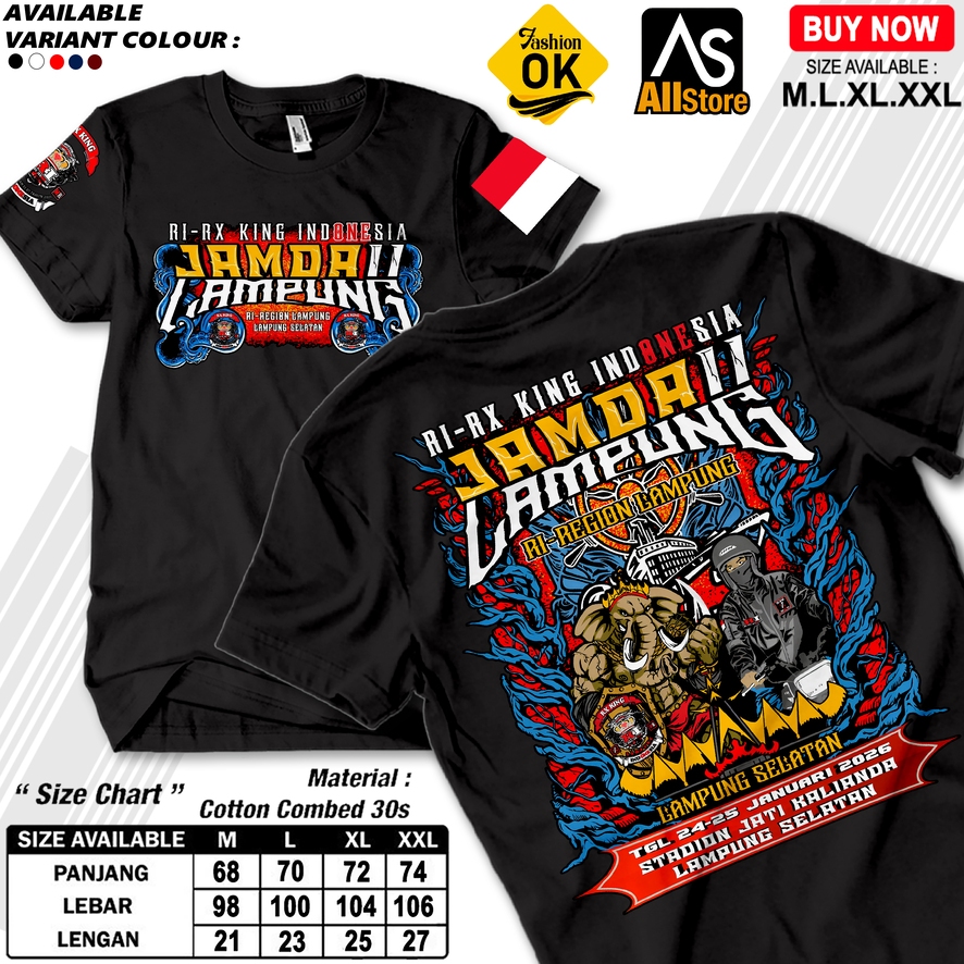 V413 Kaos Distro Pria Katu / Kaos Acara RX King 2026 / Kaos JAMDA LAMPUNG / keren simpel nyaman mura
