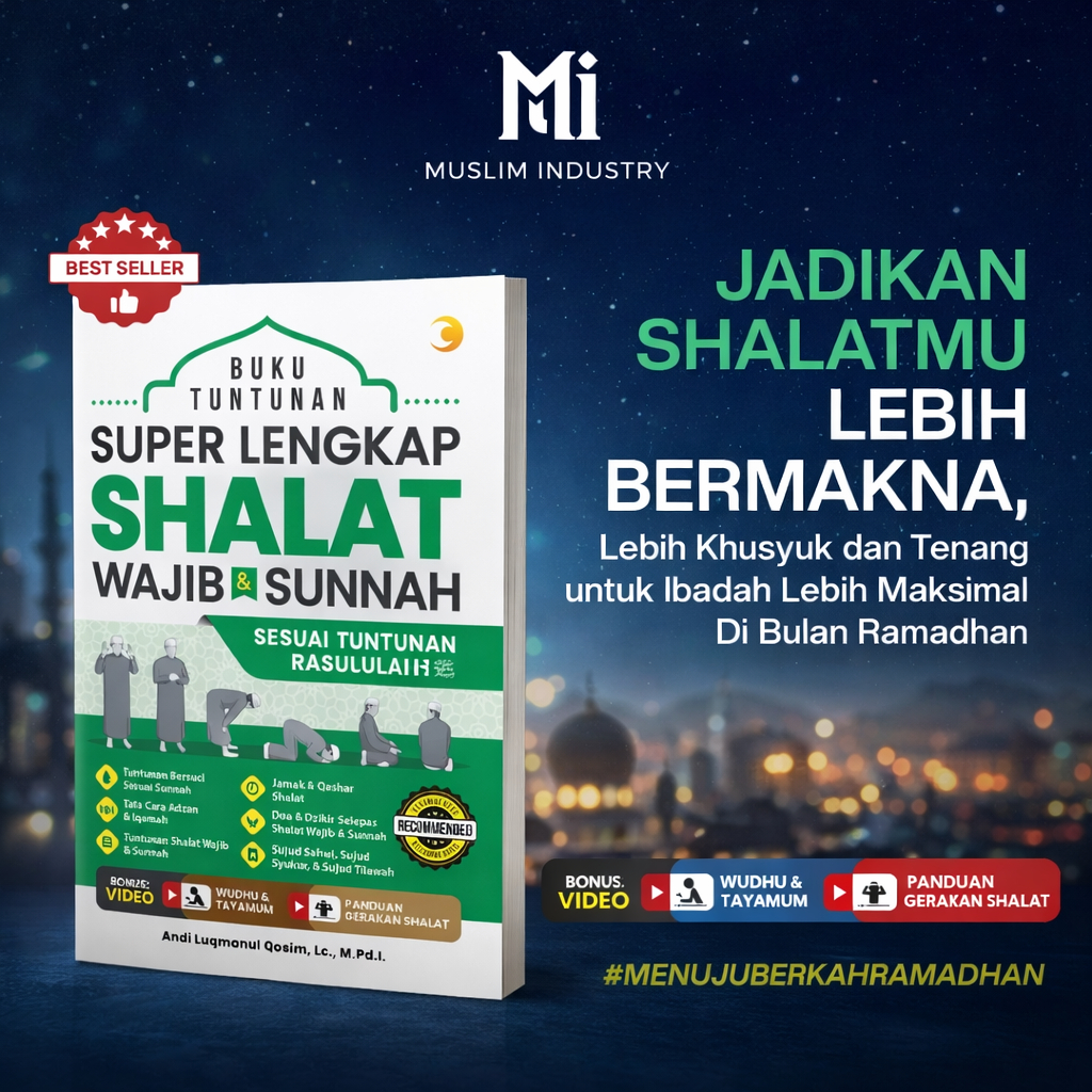 Buku Tuntunan Sholat Wajib & Sunnah Khusyuk Super Lengkap