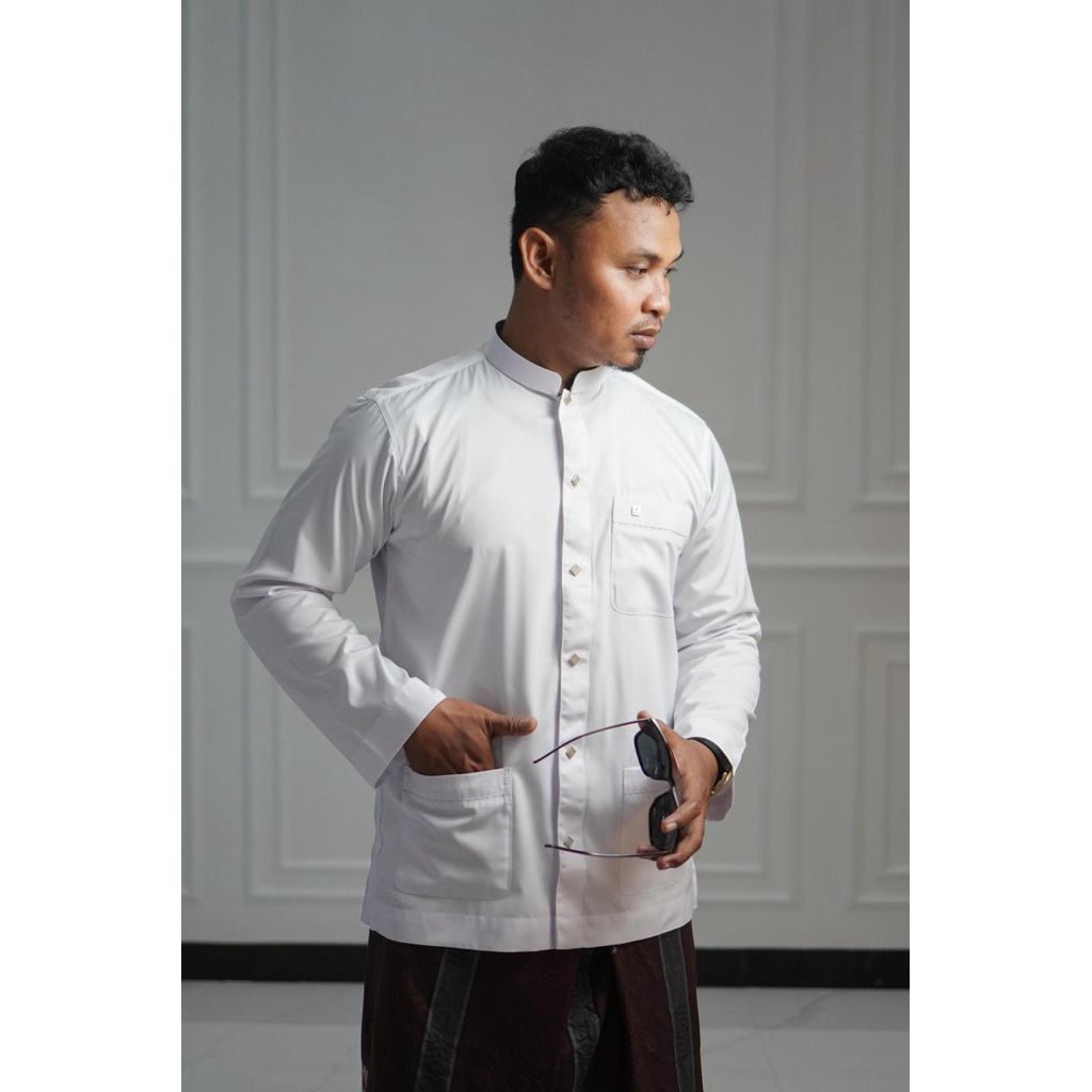 BAJU KOKO ANNUN SAUDI POLIESTER HAIBAH KANCING CLIK