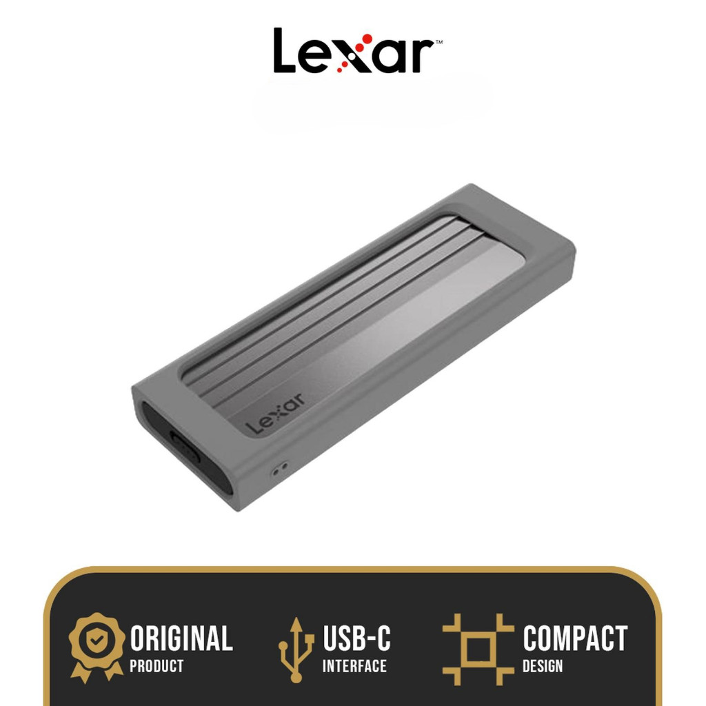 Lexar SSD Enclosure E350 M.2 NVMe & SATA External Case USB 3.2 Type-C