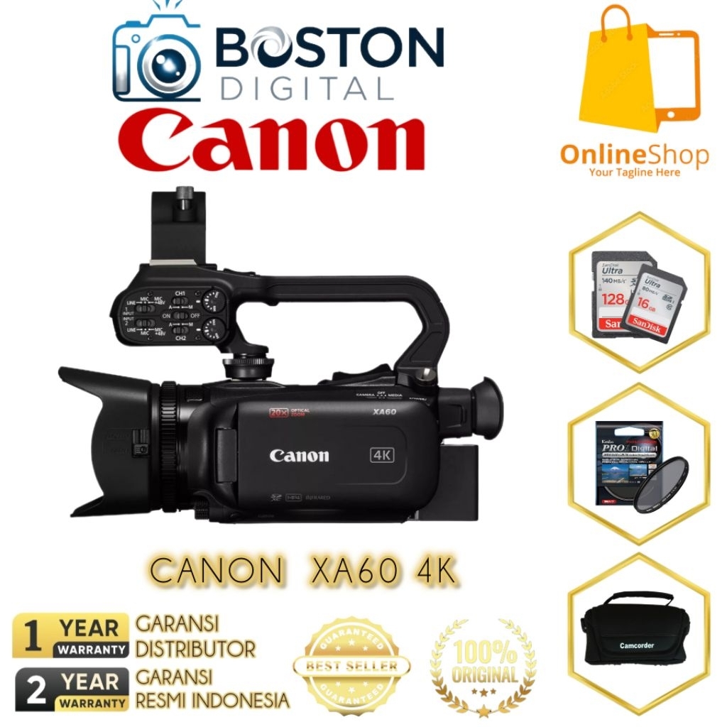 CANON XA60 4K PROFESIONAL UHD 4K CAMCORDER / HANDYCAM CANKN XA60 4K