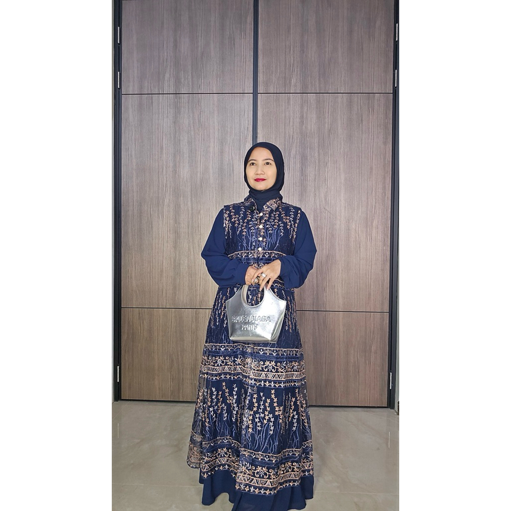GAMIS 2IN1 OUTER BRUKAT PREMIUM | GAMIS 2IN1 OUTER ROMPI LEPAS | GAMIS LEBARAN 2026