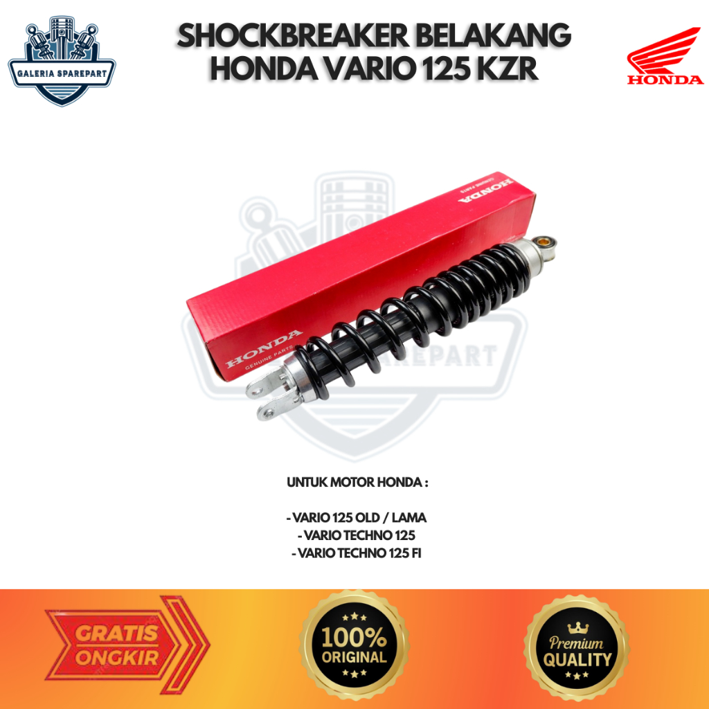 Shockbreaker Belakang Honda Vario 125 KZR / Shock Vario 125 Techno FI Original AHM 52400-KZR-600 Sho