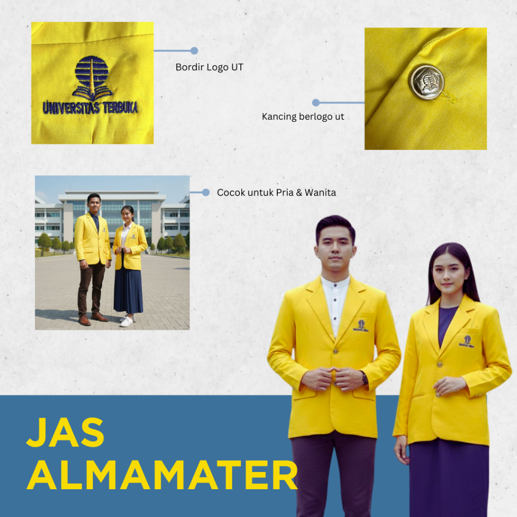 NEW READY STOCK JAS ALMAMATER UNIVERSITAS TERBUKA PRIA & WANITA/JAS ALMET UT ORIGINAL