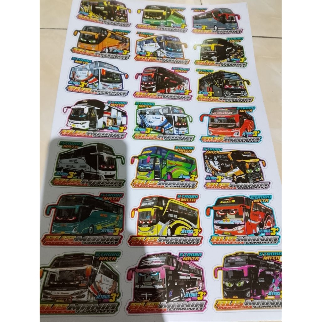 stiker bus/sticker bus basuri