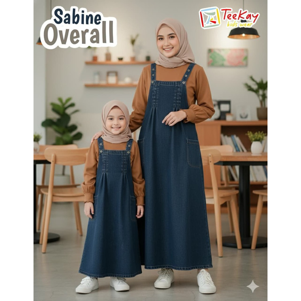 SABINE OVERALL/Overall jeans anak perempuan