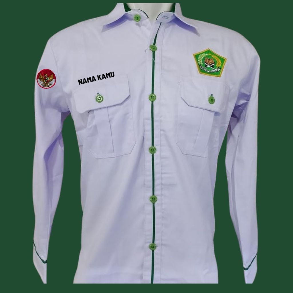 Kemeja Seragam Kementrian Agama Seragam Kemenag Terbaru Desain Logo Dan Free Nama Bordir Timbul