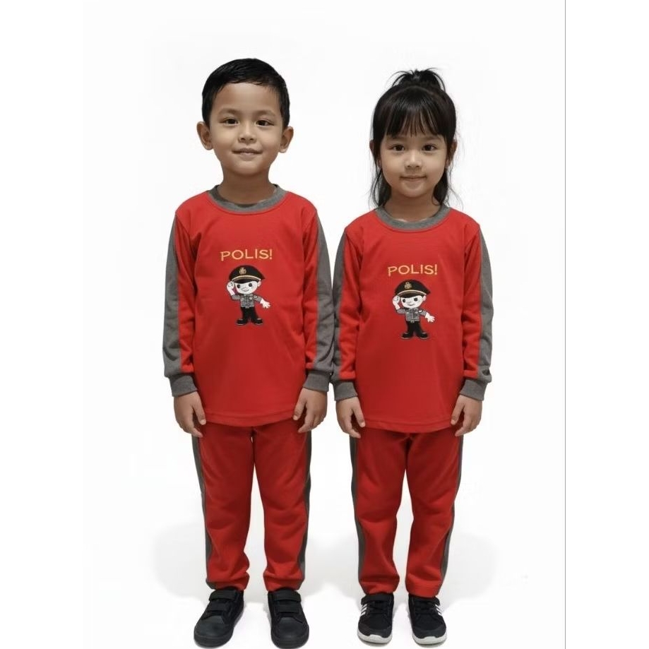 Baju Setelan Anak Kaos Setelan Anak Polisi
