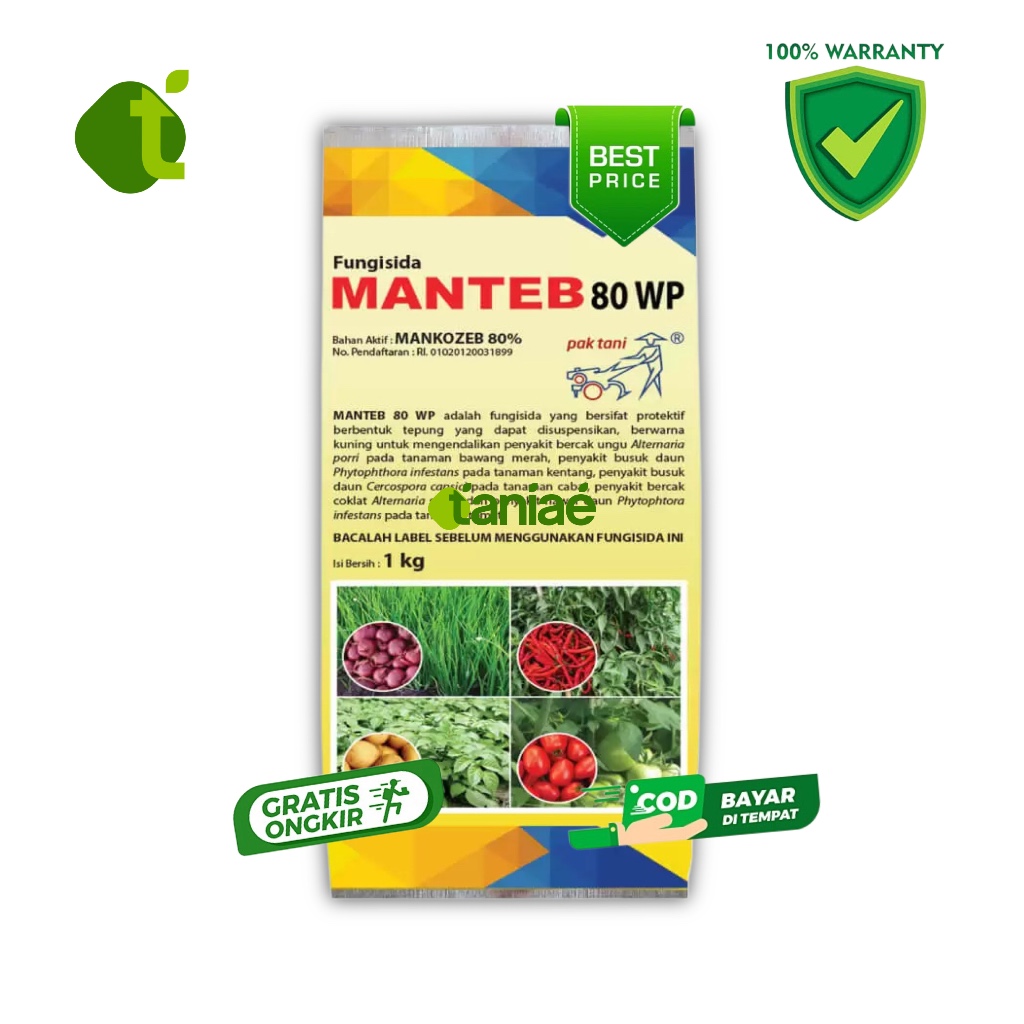 FUNGISIDA - MANTEB 80WP - 1KG