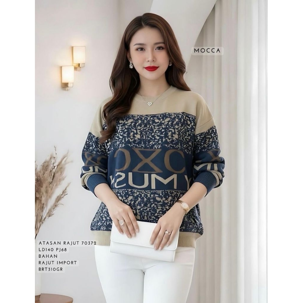 sale atasan rajut lengan panjang sweater rajut IMPORT atasan lengan panjang rajut blouse rajut lenga