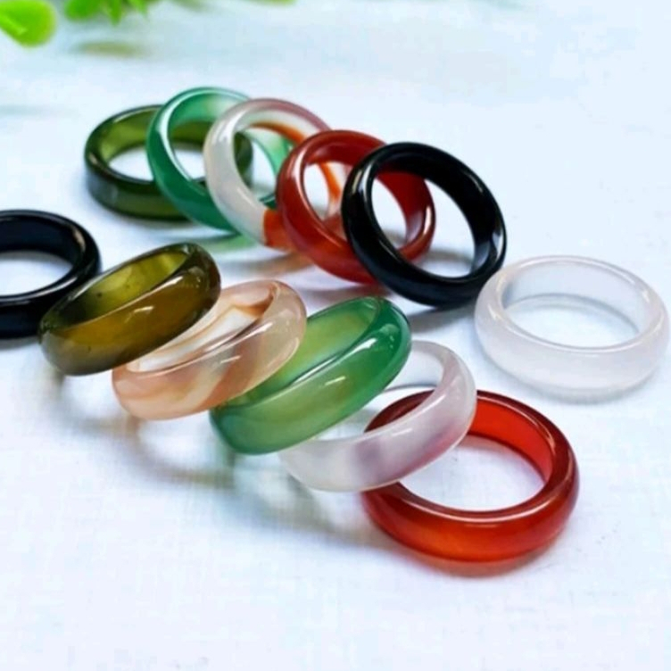 Cincin Giok China Asli Unisex Elegan