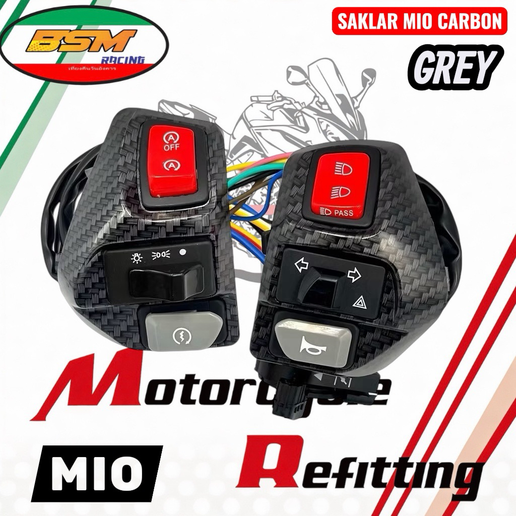 SAKLAR SET MIO KANAN KIRI PLUS HAZARD SAKLAR SET MIO J,MIO M3,MIO SMILE,MIO SPORTY