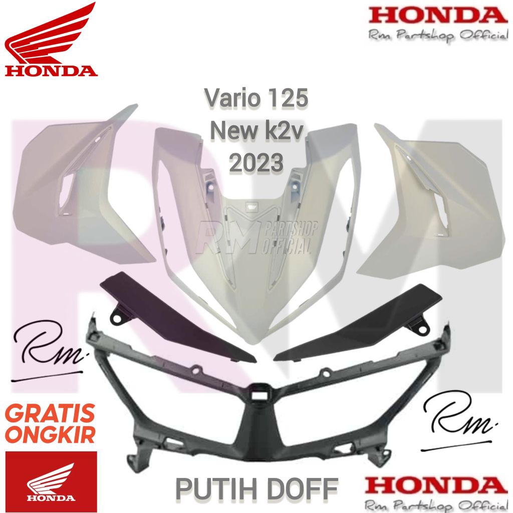 cover body halus vario 125 new putih doff k2v