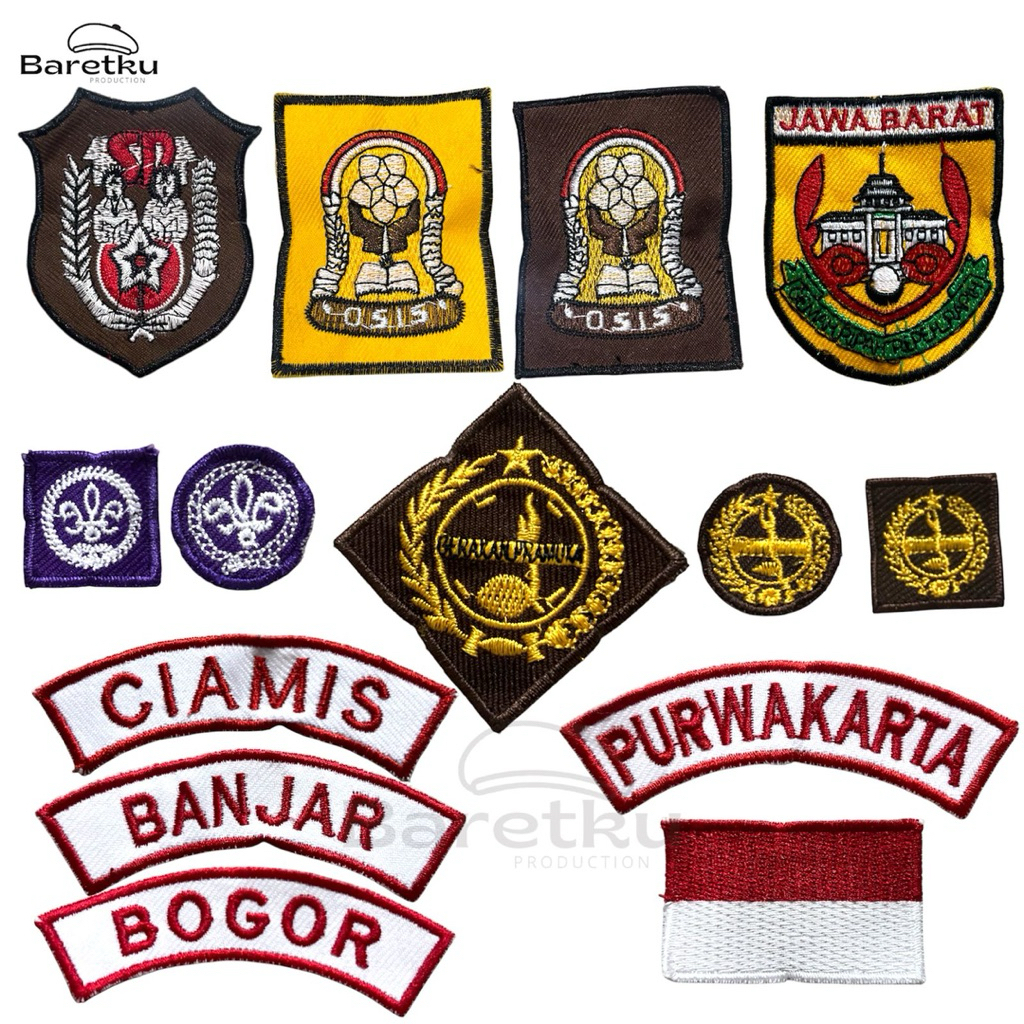 BET BORDIR SEKOLAH SD SMP SMA PRAMUKA KUMPLIT (SATUAN)