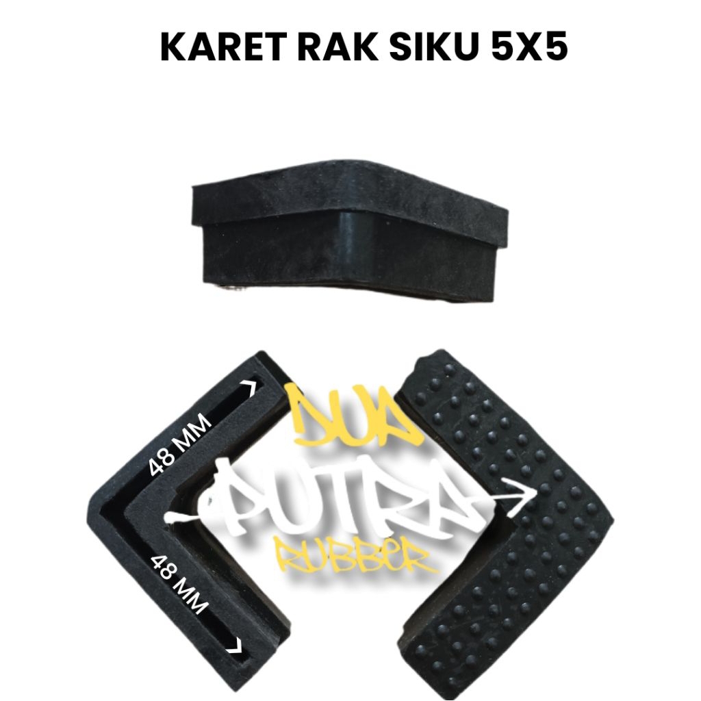 KARET KAKI RAK BESI SIKU 5D5 [ DM 48X48 MM ] KARET SIKU// KARET BESI SIKU