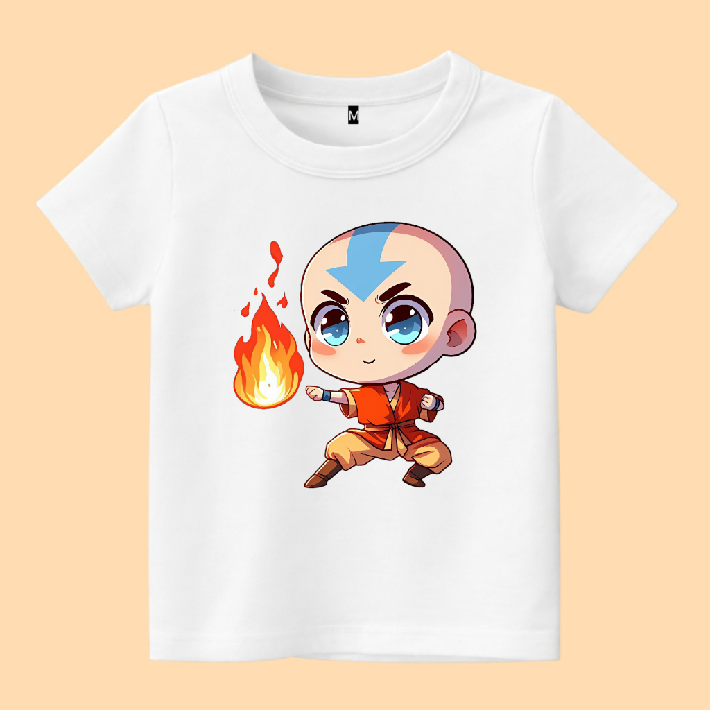 Baju kaos anak Avatar Aang kartun lucu