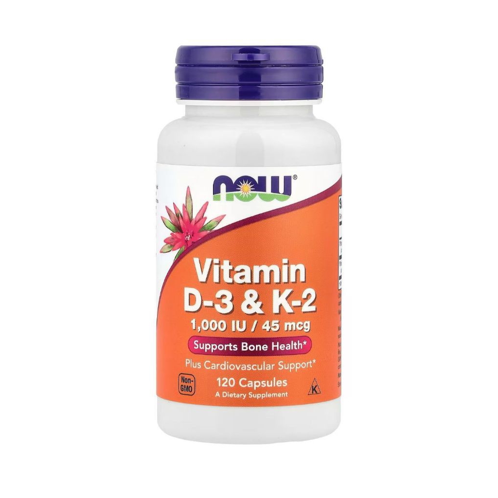 NOW Vitamin D3K2 1000iu isi 120