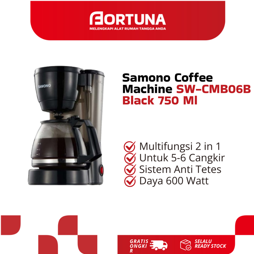 Samono Coffee Machine SW-CMB06B Black