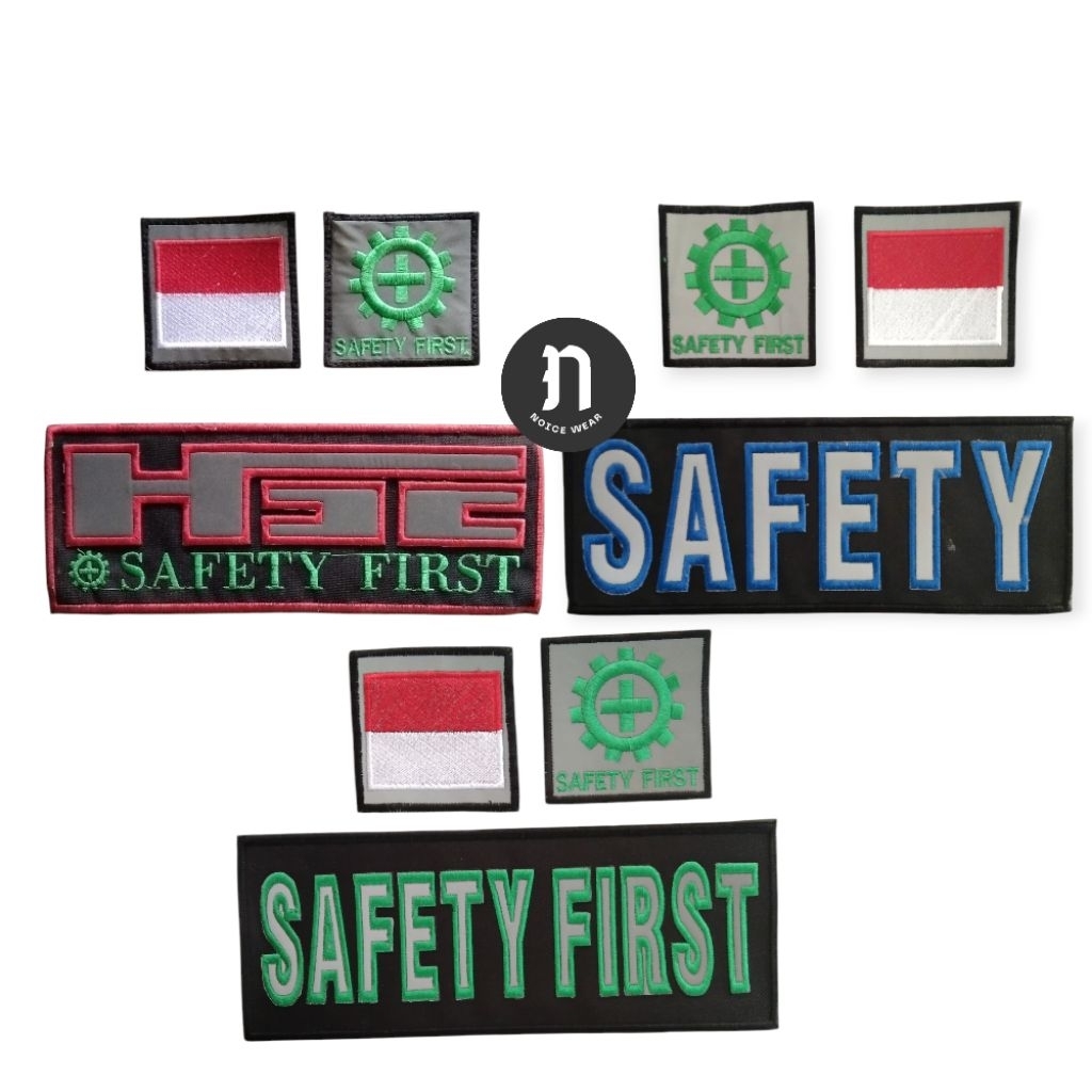 LOGO BORDIR HSE SAFETYFIRST K3 SATU SET LOGO PEREKAT