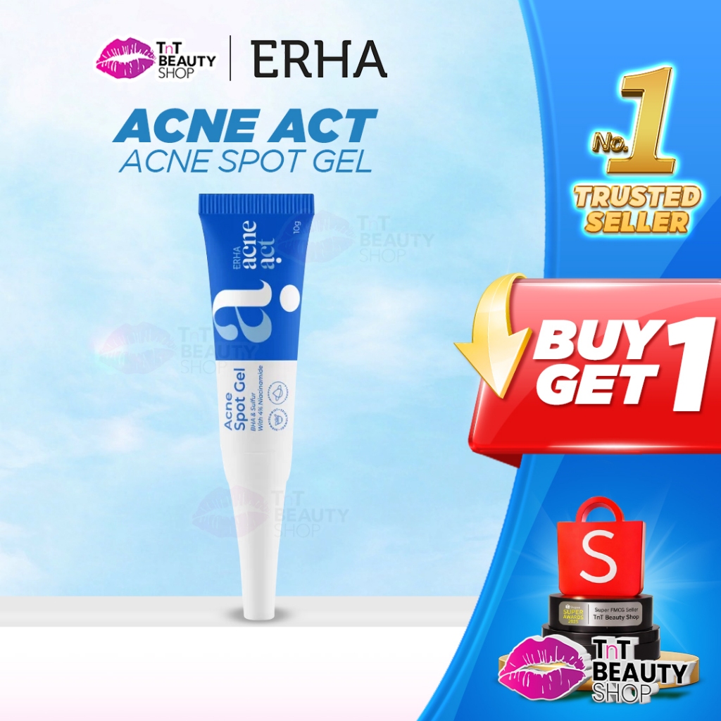 ERHA Acneact Acne Spot Gel BHA & Sulfur 10g Obat Totol Jerawat
