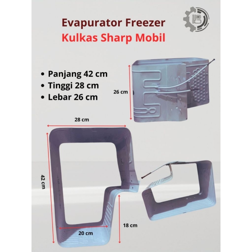 EVAPORATOR FREEZER KULKAS SHARP BESAR 135 x 26 cm