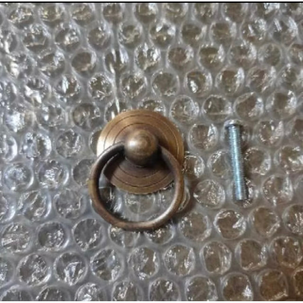 Handle / tarikan laci kuningan antik motif anting Juwana