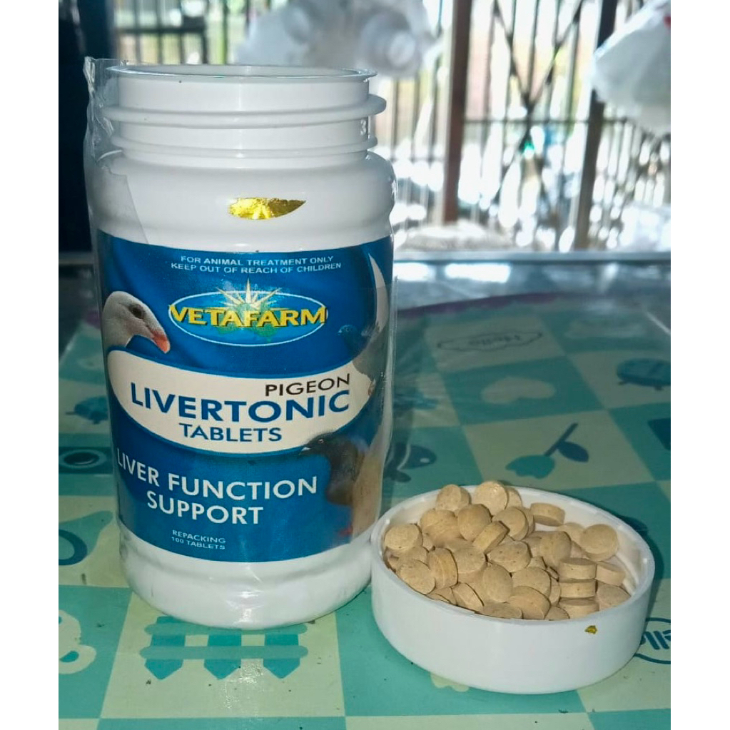 LIVERTONIC VETAFARM VITAMIN BURUNG MERPATI KINERJA FUNGSI HATI PERSEDIAAN HEWAN