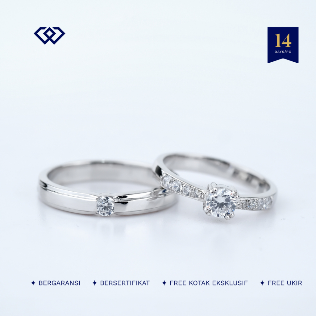 Winata Jewelry - Cincin Tunangan Promise Lamaran Couple Perak