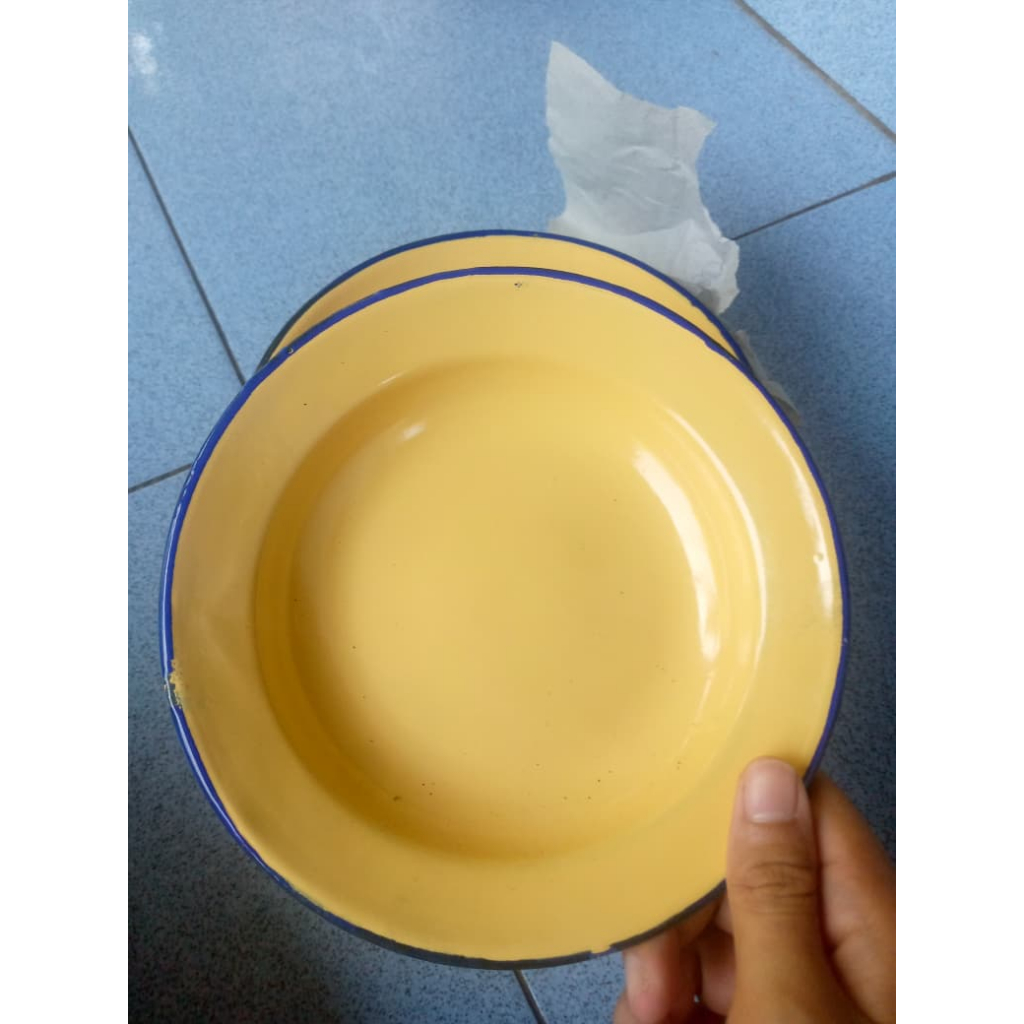 NEW PROMO TERLARIS =Best Quality= PIRING / LEPEK SENG RRT MOTIF POLOS WARNA KUNING SIZE 14cm (Yellow