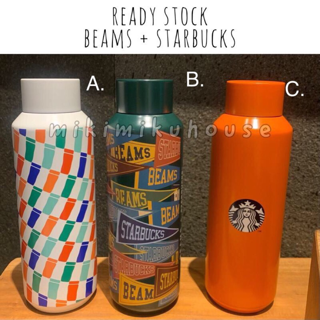 READY BEAMS STARBUCKS STAINLESS STEEL TUMBLER MERCHANDISE STARBUCKS BEAMS TO GO BOTOL MINUM BEAMS X 