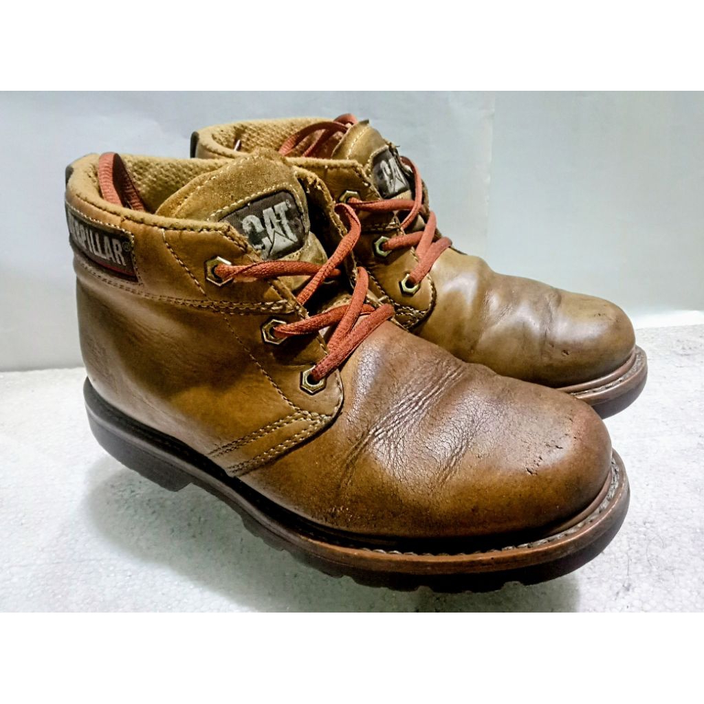 Caterpillar - Sepatu Pria Elegan Trend Keren Kekinian Casual Kulit Import Original