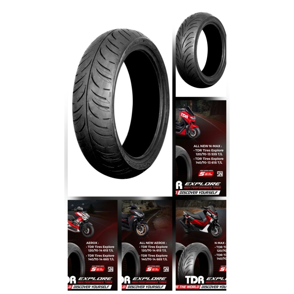Ban TDR AEROX / ALL NEW AEROX Tire Explore Set Front & Rear T/L