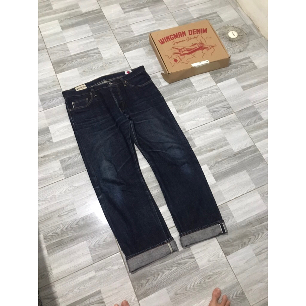 wingman denim 17 oz pink selvadge second