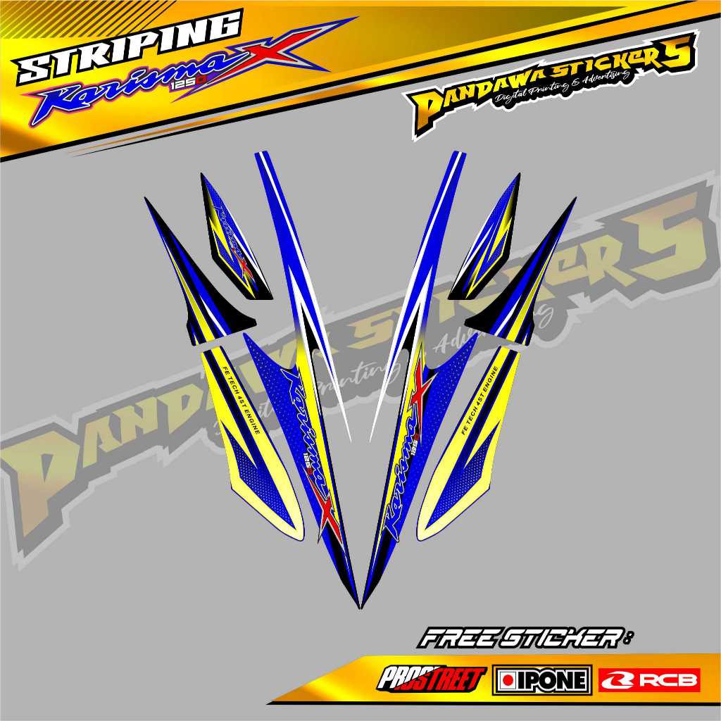 STRIPING VARIASI HONDA KARISMA X 125 / STICKER LIST VARIASI MOTOR KARISMA X 125
