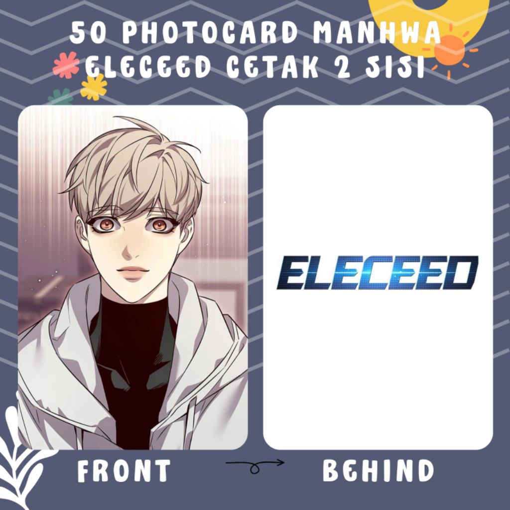 [Jasa Cetak] 50 Photocard Manhwa Eleceed Unofficial Cetak 2 Sisi Termurah