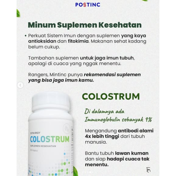 COLOSTRUM Synergy Imun Support dari Bovine Colostrum