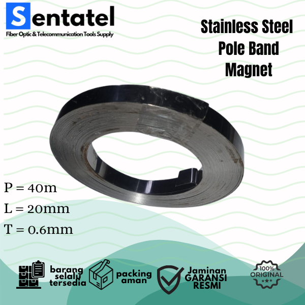 Stainless Steel Pole Band Strap Pita Tiang Fiber Optic PLN  40 Meter