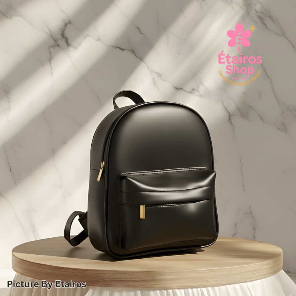 Tas Ransel Wanita Backpack Mini Korea Serbaguna Aesthetic Bahan Miniso Premium - Tas Sekolah Kuliah 