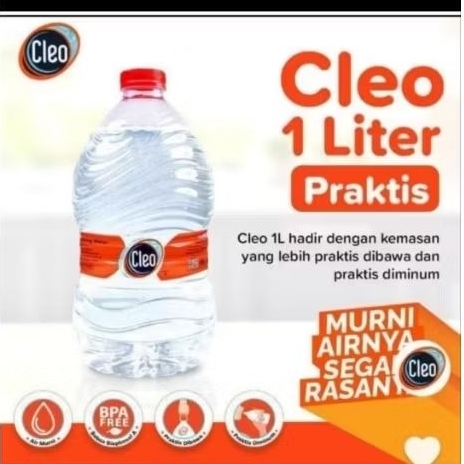 AIR MINUM CLEO 1 LITER 1 DUS ISI 24 BOTOL