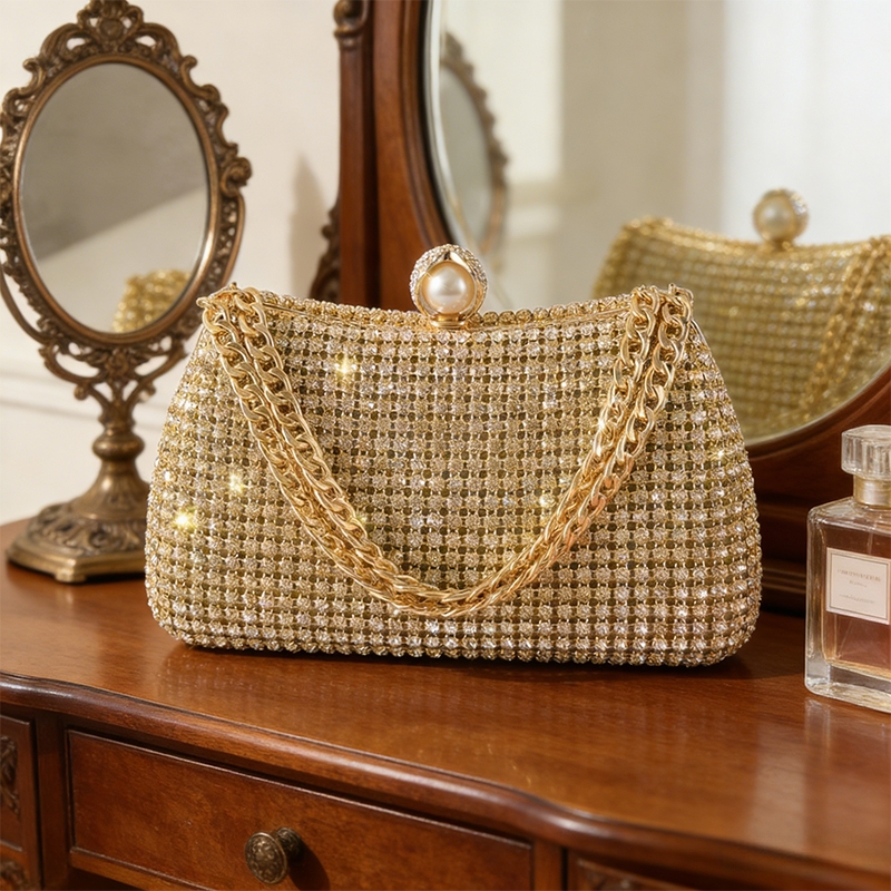 Tas Kondangan Wanita Elegan Pesta Kristal Mewah Elegan Cantik Kondangan Import Kekinian Tas Kondanga