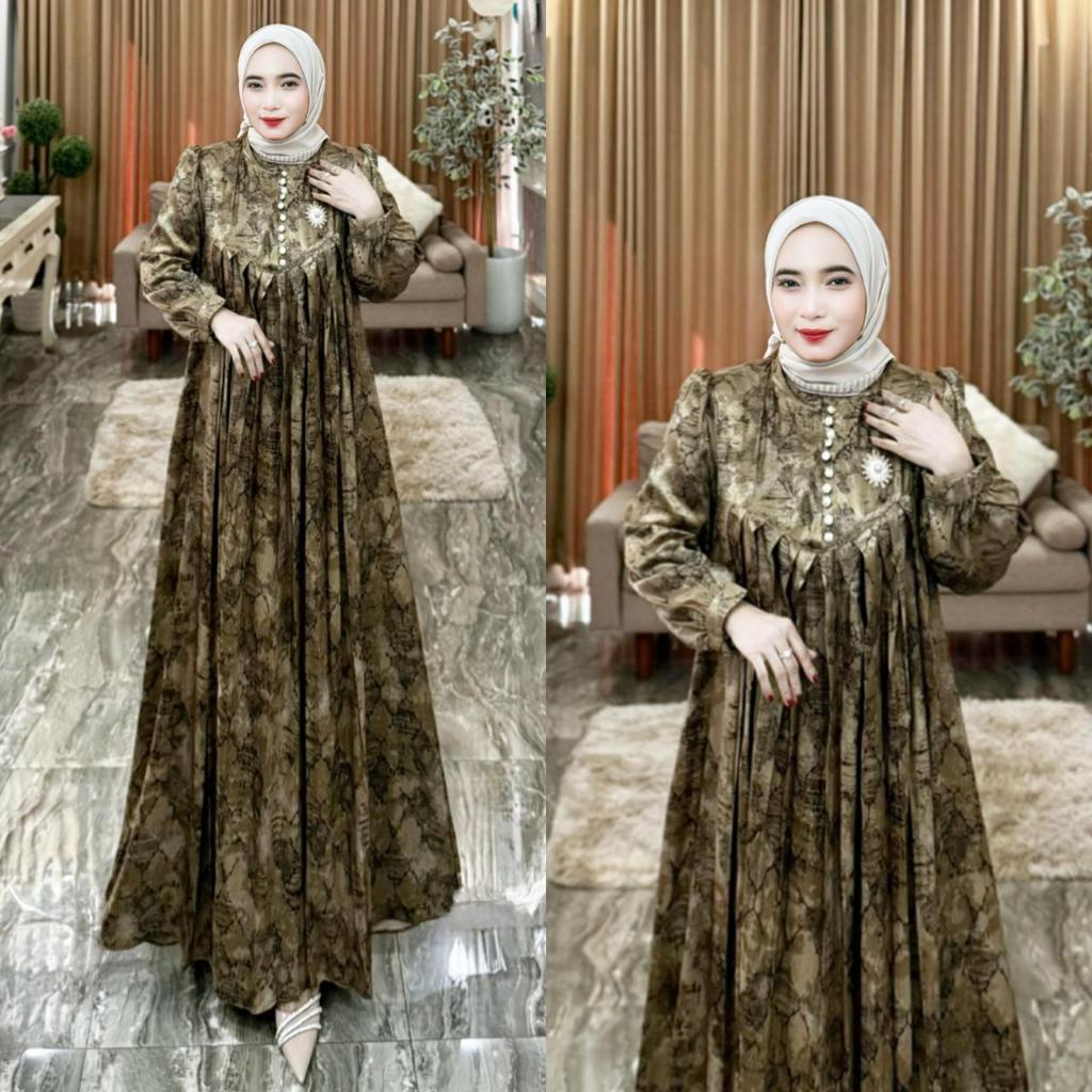Aurora Dress Gamis Pesta Premium Katun Embroidery Sultan