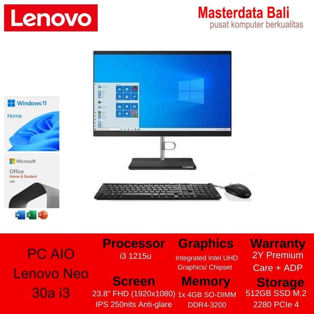PC AIO Lenovo Neo 30a i3 12B3A039IA
