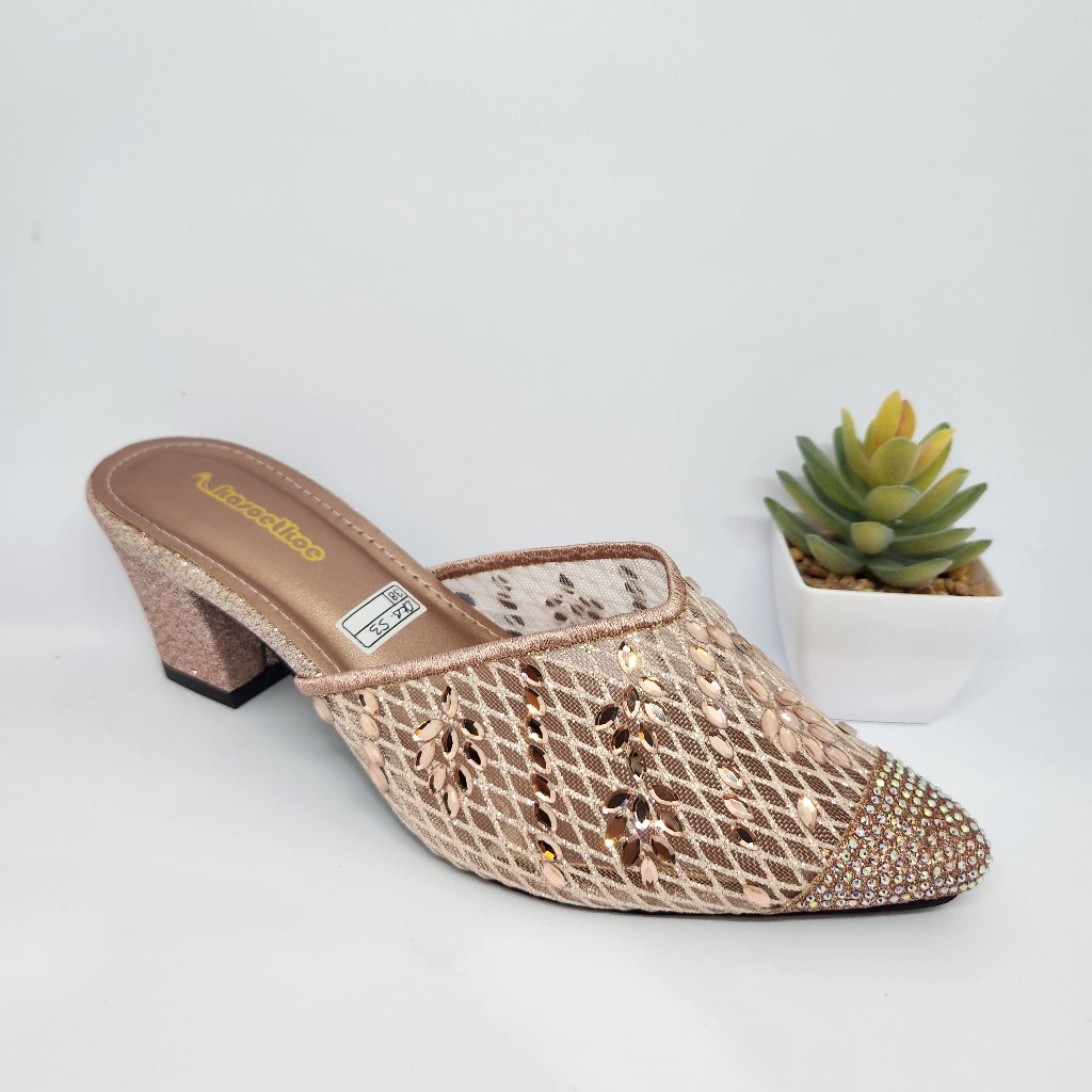 NewYordan Sandal Pesta Wanita  – Kasoetkoe DKB 53 Rose Gold | Heels | Elegant & Glamour