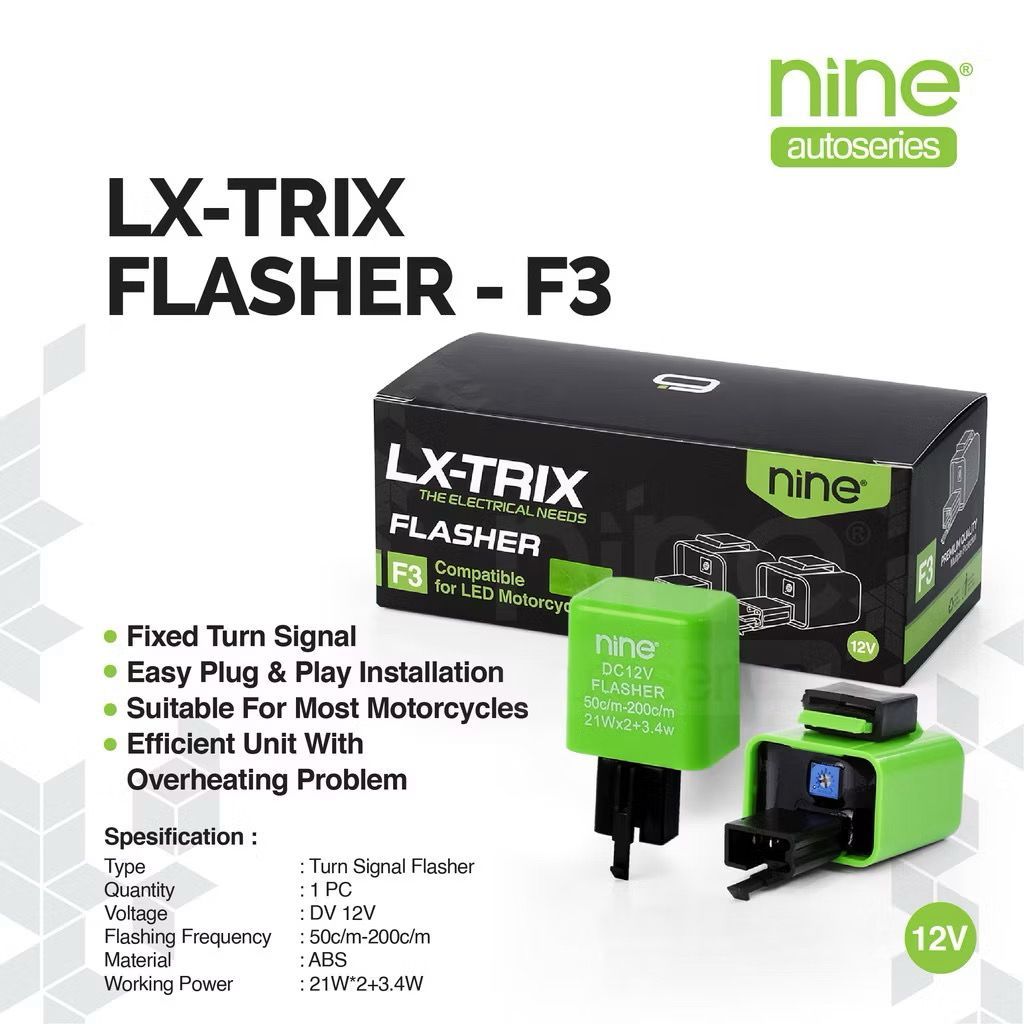 LX-TRIX Flasher Untuk Atur Kedipan Sein Motor Vario 150 Aerox New Lexi New R15 F3